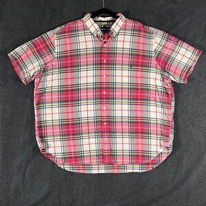 Ralph Lauren mens 2XB plaid oxford shirt red kelly green